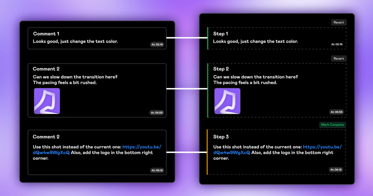 Client Comment Flow